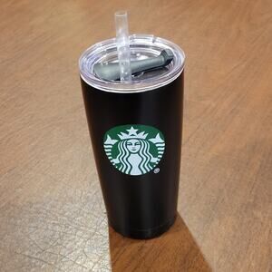 Starbucks 2018 Black Green Siren Mermaid Logo 20oz Travel Tumbler Mug Cup
